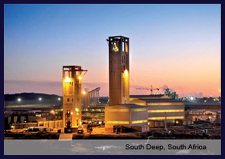 Zlatá baňa South Deep, Johanessburg, Južná Afrika